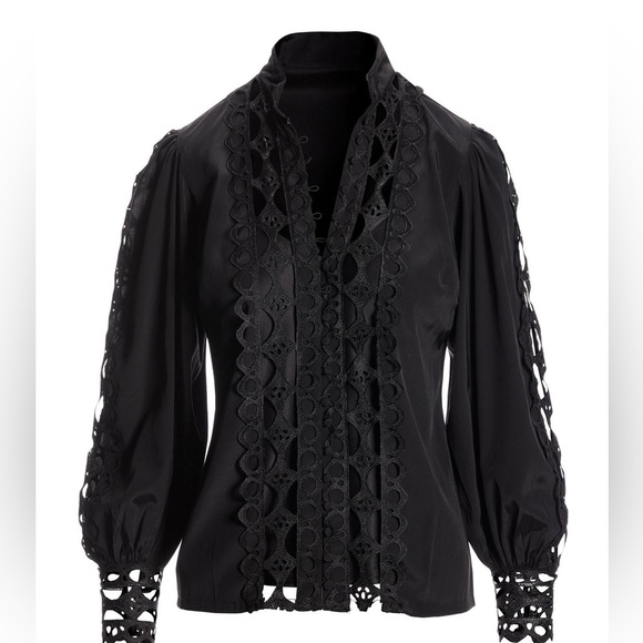 Boston Proper Lace dress Shirt
Size M black - Picture 2 of 4